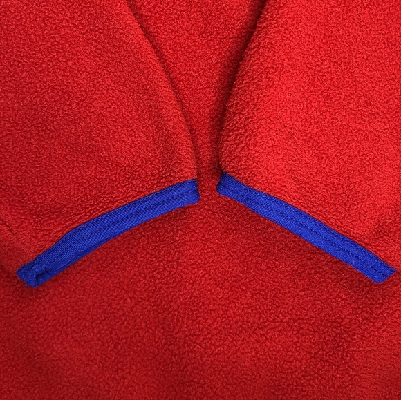 Patagonia Synchilla Marsupial Half Zip Pullover Fire Red 65521 Kids Large - Picture 7 of 9